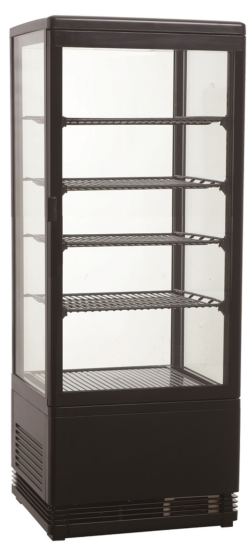 Combisteel Koelvitrine 98 liter met 3 etages zwart