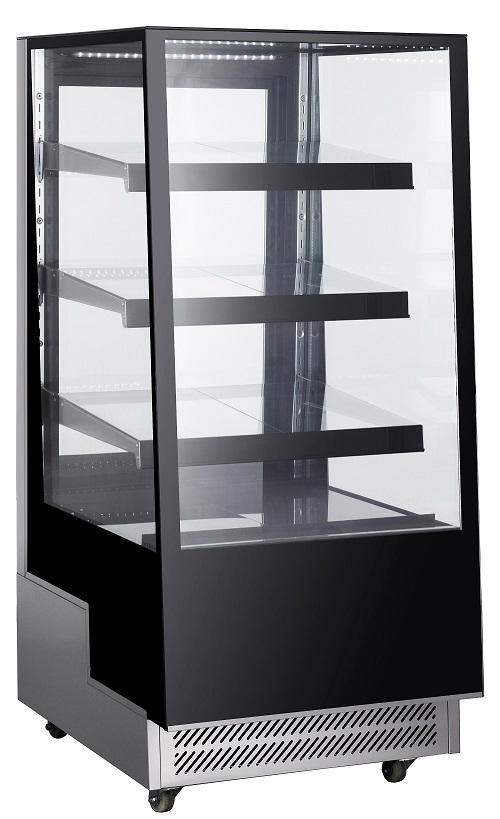 Combisteel Koelvitrine 300 liter met 3 etages zwart