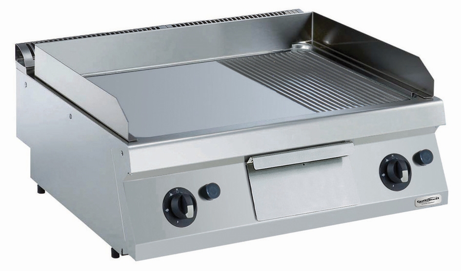 Combisteel Bakplaat verchroomd glad/geribd op gas - PRO Line 700