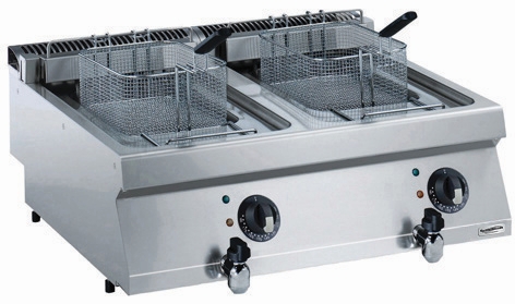 Combisteel Elektrische Friteuse 2x 12 liter inclusief aftapkraan - PRO Line 700