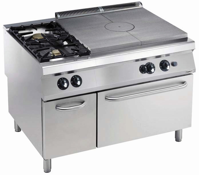 Combisteel Kookplaatunit op gas met gasoven - PRO Line 900