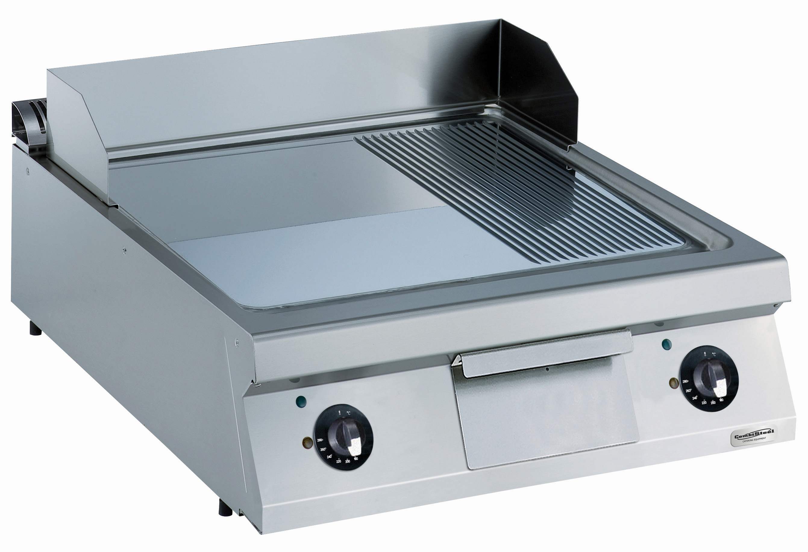 Combisteel Elektrische Bakplaat verchroomd geribd - PRO Line 900