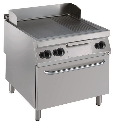 Combisteel Bakplaat glad/geribd op gas met gasoven - PRO Line 900