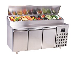 Combisteel Saladette met 3 deuren - PRO Line