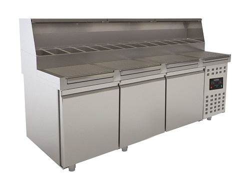 Combisteel Pizzawerkbank 720 liter met 3 deuren - Pro Line