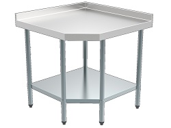 Combisteel Hoektafel 90 (l) cm met gegalvaniseerd bodemschap demontabel