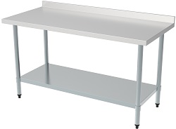 Combisteel Werktafel 100 (l) cm met bodemschap en rand demontabel - Budget Line 700