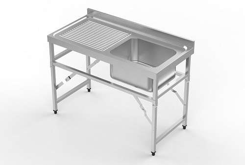 Combisteel Spoeltafel 120(l) cm inklapbaar spoelbak rechts