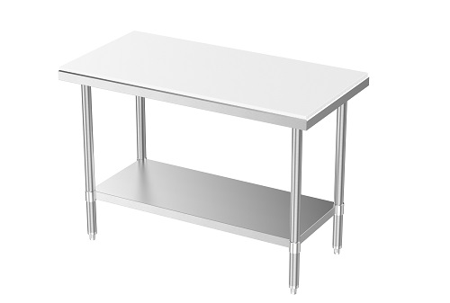 Combisteel Snij Werktafel 120(l) cm met bodemschap demontabel