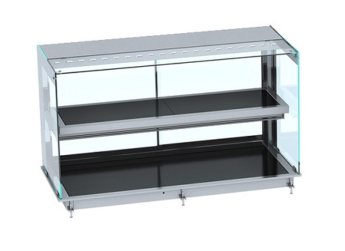 Combisteel Drop-in rechte keramische Warmvitrine GN 3/1 zwart