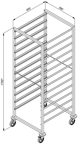 Combisteel Regaalwagen 12x GN 2/1