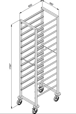 Combisteel Regaalwagen 12x EN 60 x 40