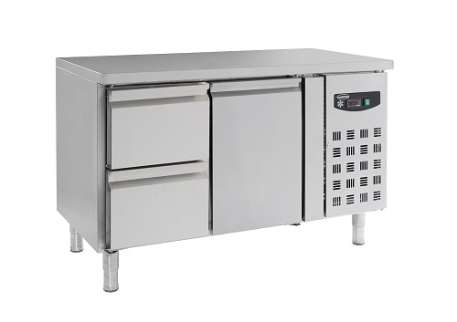 Combisteel Koelwerkbank 282 liter met 1 deur en 2 laden