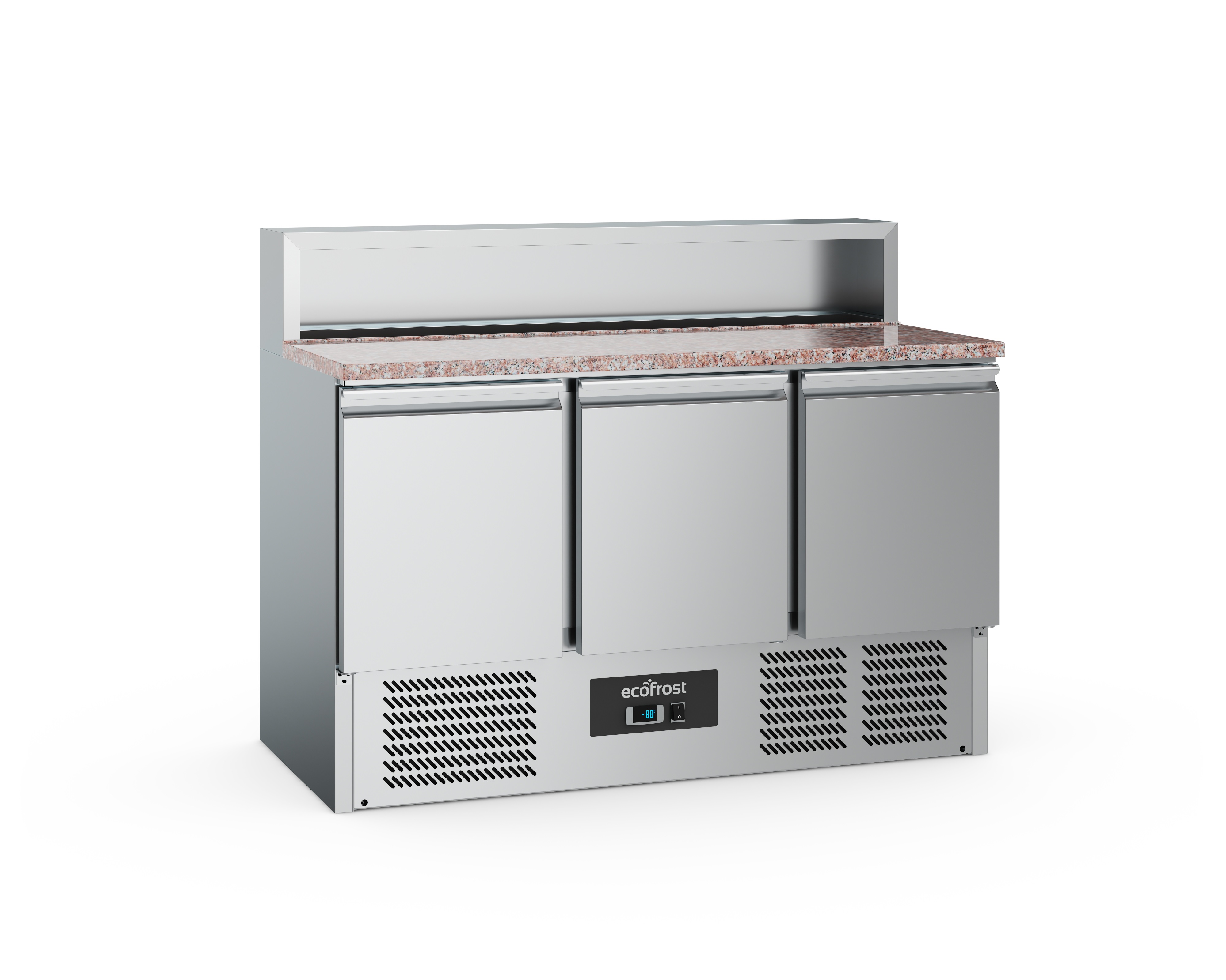 Ecofrost Pizzawerkbank 402 liter met 3 deuren en onderkoeling