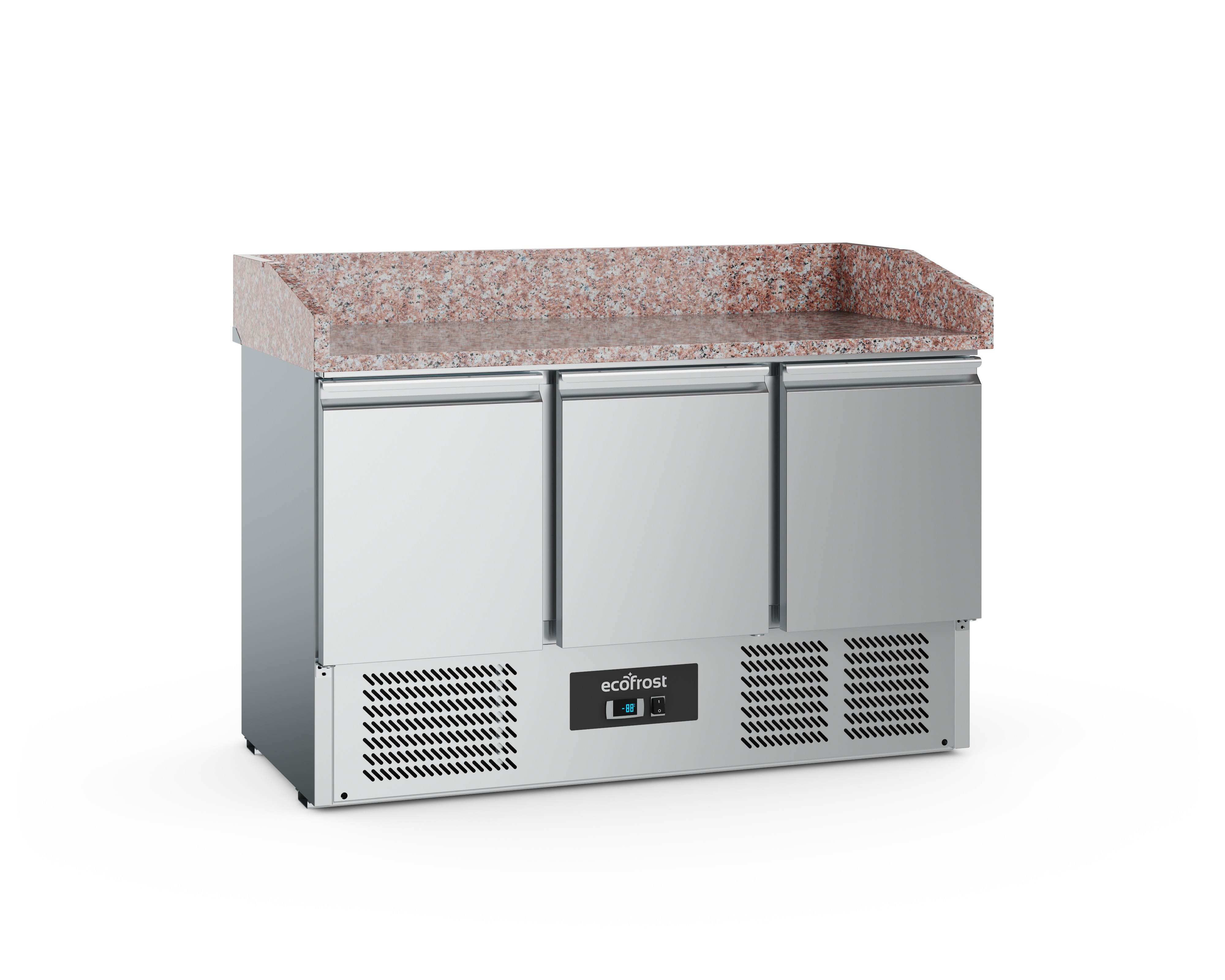 Ecofrost Pizzawerkbank 368 liter met 3 deuren en onderkoeling