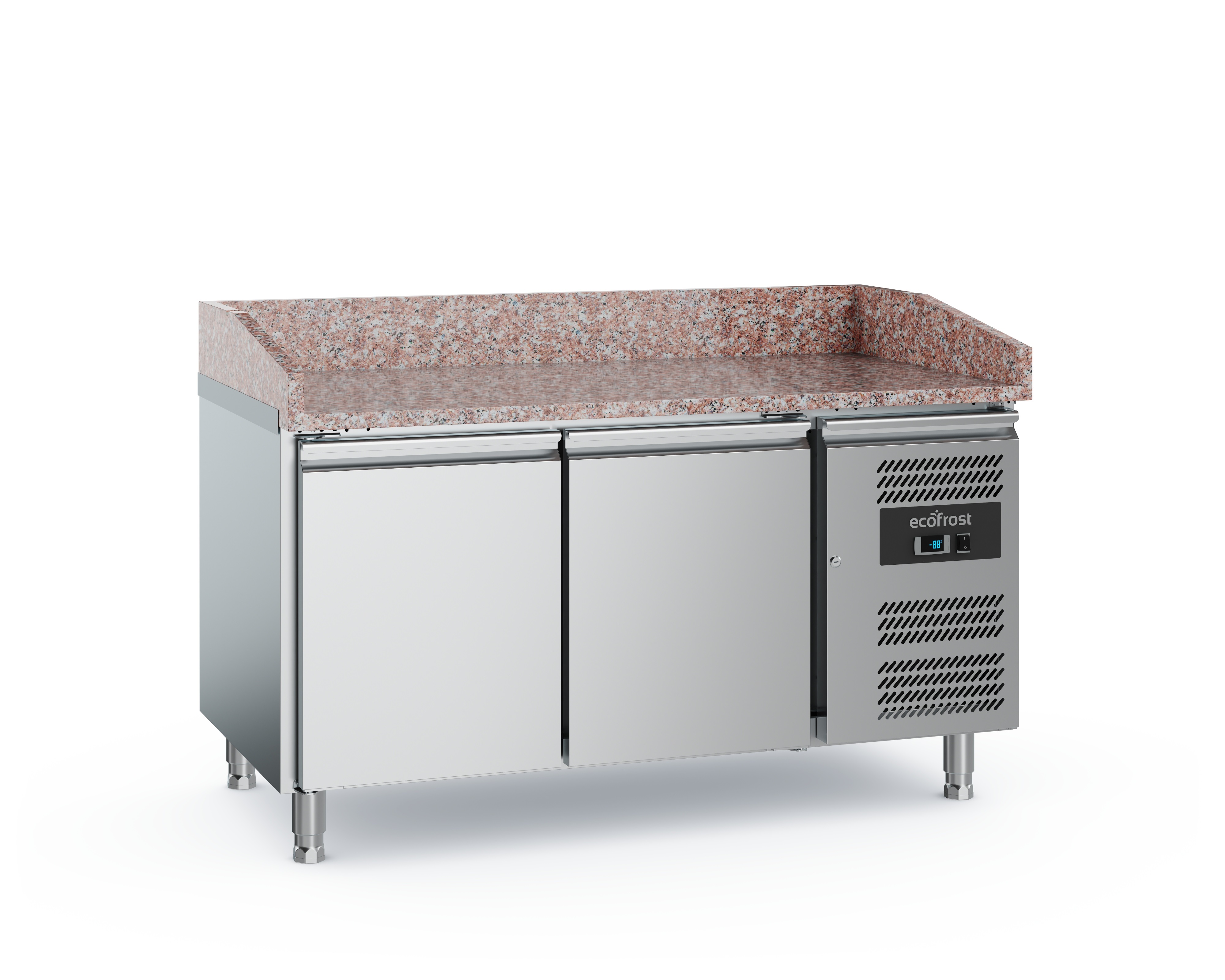 Ecofrost Pizzawerkbank 390 liter met 2 deuren en zijkoeling