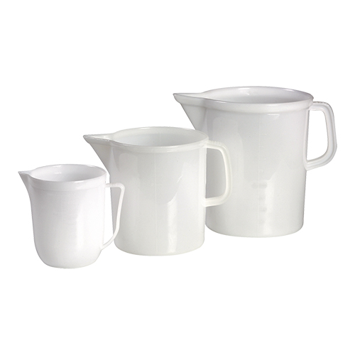 Maatbeker 1 liter wit met maatverdeling