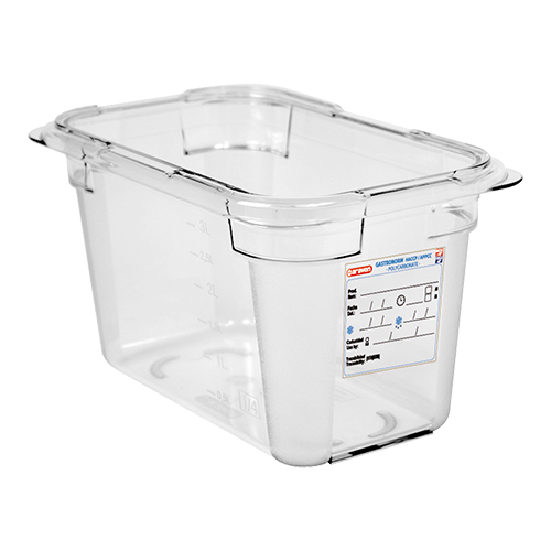 Araven transparante Bak GN 1/4 - 4,3 liter