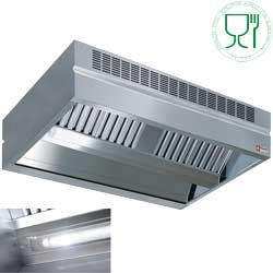 Diamond centrale Dampkap 10 filters met dubbele luchtcompensatie 5000-8000 m³ per uur 320(b) cm