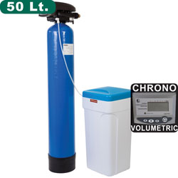 Diamond Waterontharder Chrono- en volumemeter 50 liter met uitwendige fles