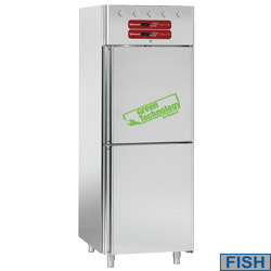 Diamond Koelkast en Koelkast voor vis 2x 350 liter met 2x 1/2 deur GN 2/1 en GN 2/1