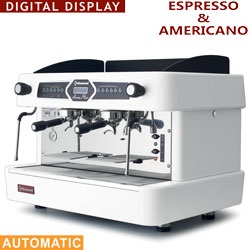Diamond Koffiemachine met 2 groepen en display wit - Aroma Line Plus