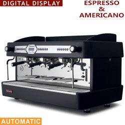 Diamond Espresso machine met 3 groepen en display zwart - Aroma Line Plus