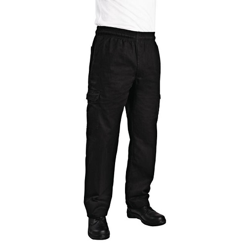 Unisex Chef Works Slim Fit Cargo Broek zwart L