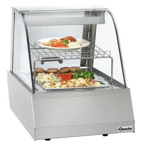 Bartscher Warmhoudvitrine 64 liter GN 1/1 ronde ruit