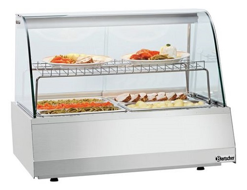 Bartscher Warmhoudvitrine 110 liter GN 2/1 ronde ruit