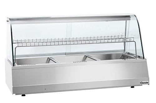 Bartscher Warmhoudvitrine 165 liter GN 3/1 ronde  ruit
