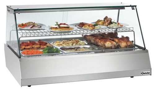 Bartscher Warmhoudvitrine 165 liter GN 3/1 rechte ruit
