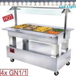 Diamond warm Bain-Marie buffet 4x GN 1/1 wit hout