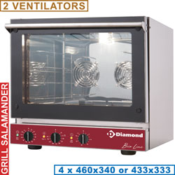 Diamond Elektrische Convectie Oven inclusief salamander 4x 46 x 34 cm