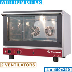 Diamond Elektrische Convectie Oven inclusief manuele bevochtiger 4x 60 x 40 cm