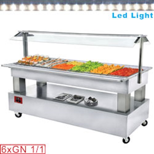 Diamond Buffet gekoelde Saladebar 6x GN 1/1 wit - Gourmet Line