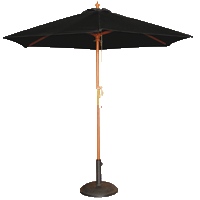 Bolero ronde Parasol Ø 2,5 meter zwart