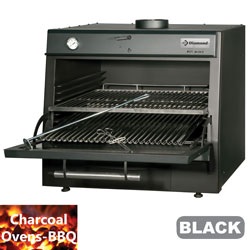 Diamond Houtskooloven BBQ zwart GN 1/1 + GN 2/4