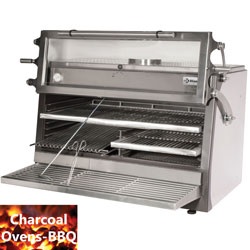 Diamond Houtskooloven BBQ RVS GN 2/1 + GN 1/1