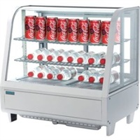 Polar gekoelde Vitrine 100 liter met 2 schuifdeuren wit