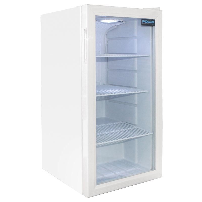 Polar Glasdeur Koeling 88 liter wit