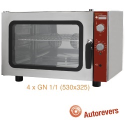 Diamond Elektrische Convectie Oven inclusief manuele bevochtiger 4x GN 1/1 - Turbo Line