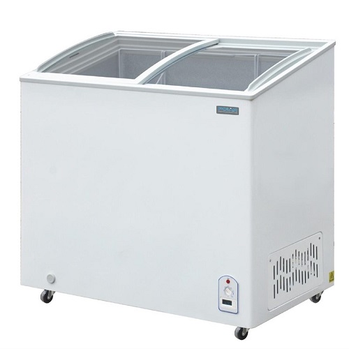 Polar Display Vrieskist 200 liter met glazen schuifdeksel