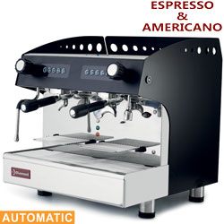 Diamond Espresso apparaat met 2 groepen automatisch zwart  - Compact Line Plus