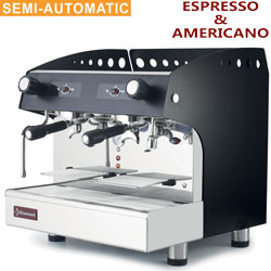 Diamond Espresso apparaat met 2 groepen half automatisch zwart - Compact Line Plus