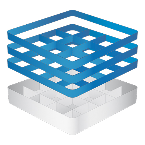 CaterRacks CR 16-3A Vaatwaskorf voor bekerglazen 16 compartimenten