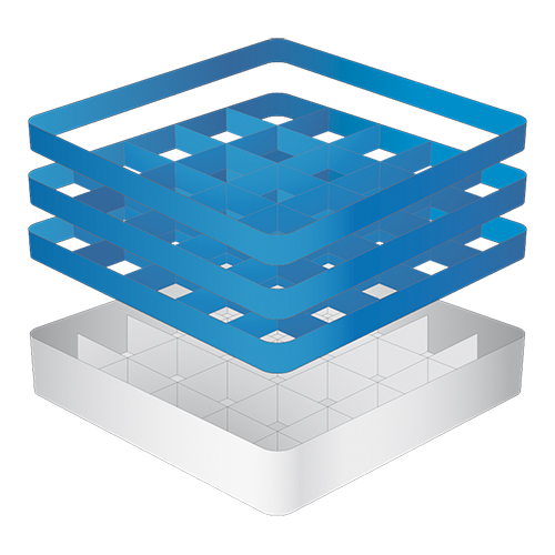 CaterRacks CR 25-3A Vaatwaskorf voor bekerglazen 25 compartimenten