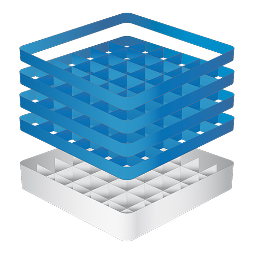 CaterRacks CR 36-4A Vaatwaskorf voor bekerglazen 36 compartimenten