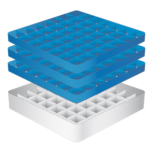 CaterRacks CR 49-3Z Vaatwaskorf voor voetglazen 49 compartimenten