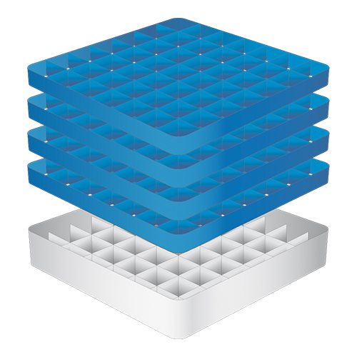CaterRacks CR 49-4Z Vaatwaskorf voor voetglazen 49 compartimenten